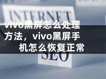 vivo黑屏怎么处理方法，vivo黑屏手机怎么恢复正常