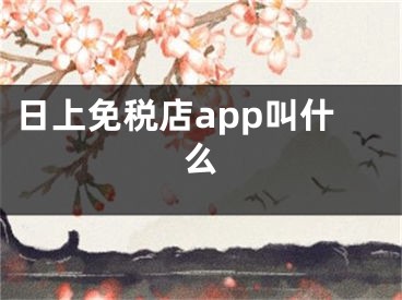 日上免税店app叫什么