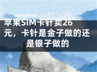 苹果SIM卡针卖26元，卡针是金子做的还是银子做的