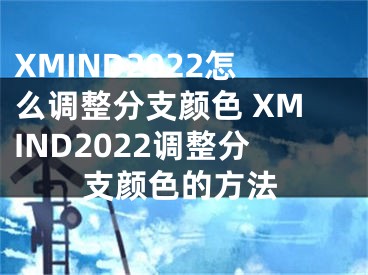 XMIND2022怎么调整分支颜色 XMIND2022调整分支颜色的方法