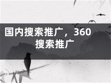 国内搜索推广，360搜索推广