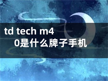 td tech m40是什么牌子手机