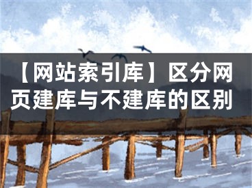 【网站索引库】区分网页建库与不建库的区别