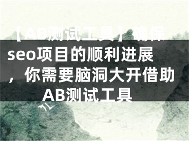 【AB测试工具】确保seo项目的顺利进展，你需要脑洞大开借助AB测试工具