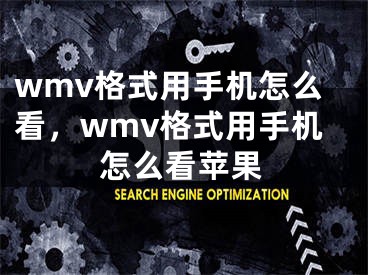 wmv格式用手机怎么看，wmv格式用手机怎么看苹果