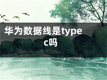 华为数据线是typec吗