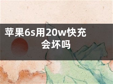 苹果6s用20w快充会坏吗