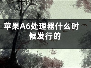 苹果A6处理器什么时候发行的