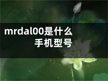 mrdal00是什么手机型号