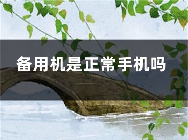 备用机是正常手机吗