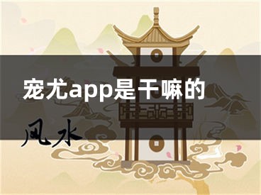 宠尤app是干嘛的