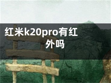 红米k20pro有红外吗