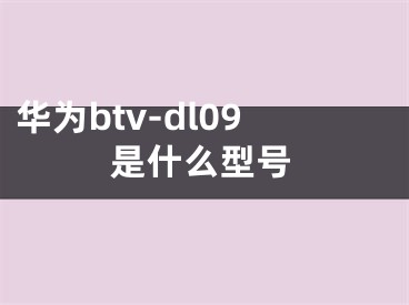 华为btv-dl09是什么型号