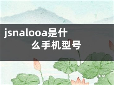 jsnalooa是什么手机型号