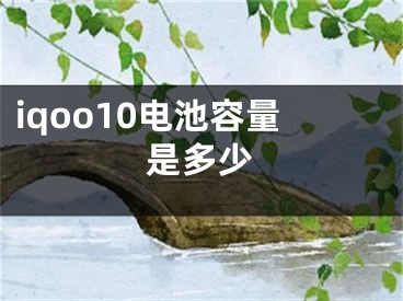 iqoo10电池容量是多少