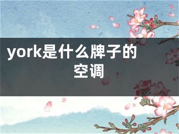 york是什么牌子的空调