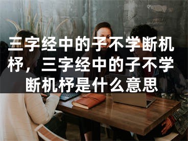 三字经中的子不学断机杼，三字经中的子不学断机杼是什么意思