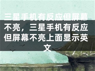 三星手机有反应但屏幕不亮，三星手机有反应但屏幕不亮上面显示英文