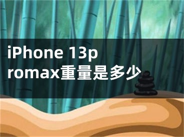 iPhone 13promax重量是多少