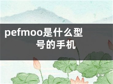 pefmoo是什么型号的手机