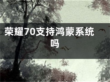 荣耀70支持鸿蒙系统吗