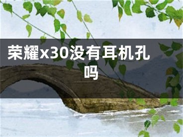 荣耀x30没有耳机孔吗