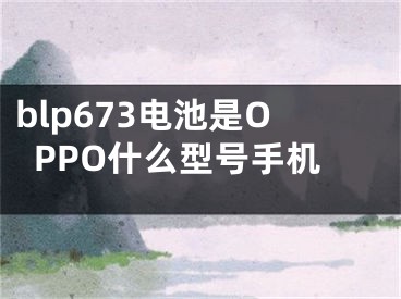 blp673电池是OPPO什么型号手机
