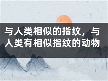 与人类相似的指纹，与人类有相似指纹的动物