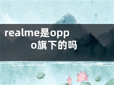 realme是oppo旗下的吗