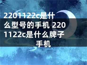 2201122c是什么型号的手机 2201122c是什么牌子手机