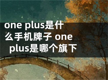 one plus是什么手机牌子 one plus是哪个旗下