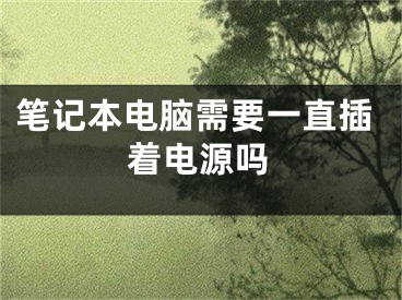 笔记本电脑需要一直插着电源吗