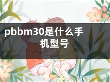 pbbm30是什么手机型号