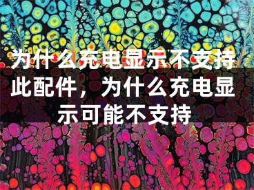 为什么充电显示不支持此配件，为什么充电显示可能不支持