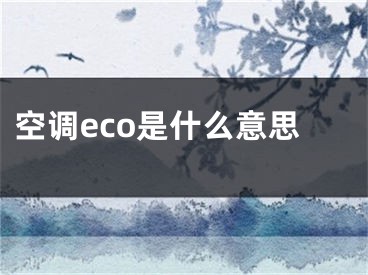 空调eco是什么意思