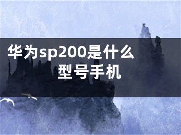 华为sp200是什么型号手机