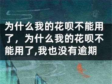 为什么我的花呗不能用了，为什么我的花呗不能用了,我也没有逾期