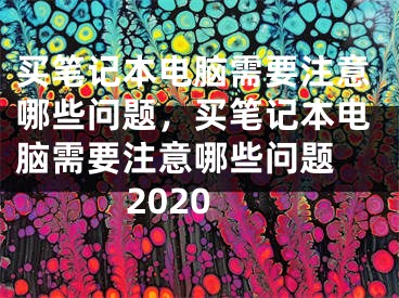 买笔记本电脑需要注意哪些问题，买笔记本电脑需要注意哪些问题 2020