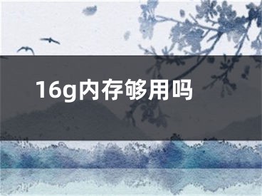 16g内存够用吗