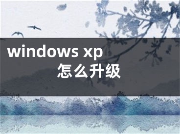 windows xp怎么升级