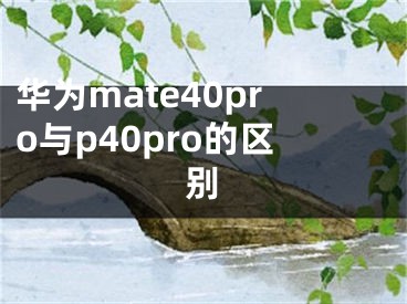 华为mate40pro与p40pro的区别