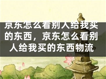 京东怎么看别人给我买的东西，京东怎么看别人给我买的东西物流