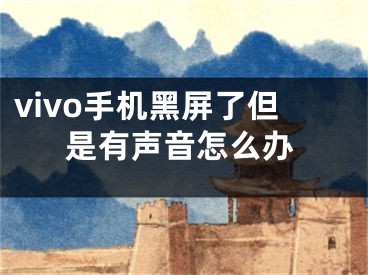 vivo手机黑屏了但是有声音怎么办