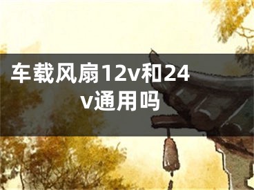 车载风扇12v和24v通用吗