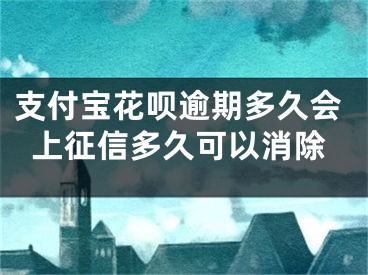 支付宝花呗逾期多久会上征信多久可以消除