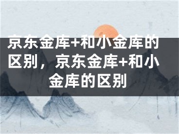 京东金库+和小金库的区别，京东金库+和小金库的区别