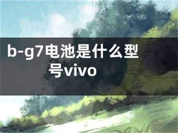 b-g7电池是什么型号vivo