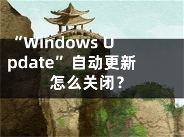 “Windows Update”自动更新怎么关闭？