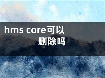 hms core可以删除吗