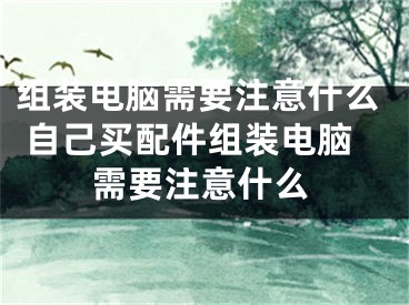 组装电脑需要注意什么 自己买配件组装电脑需要注意什么